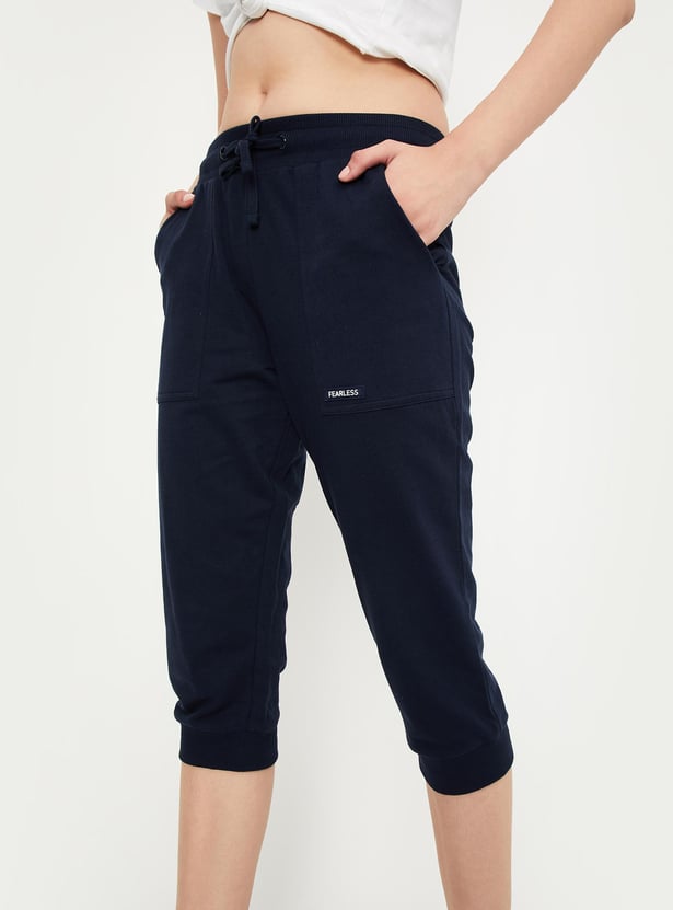 Women Solid Athleisure Capris