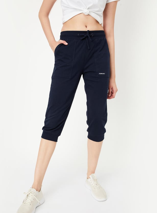 Women Solid Athleisure Capris