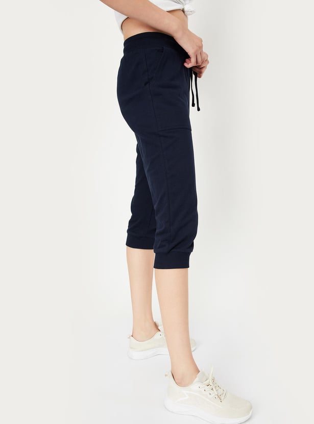 Women Solid Athleisure Capris