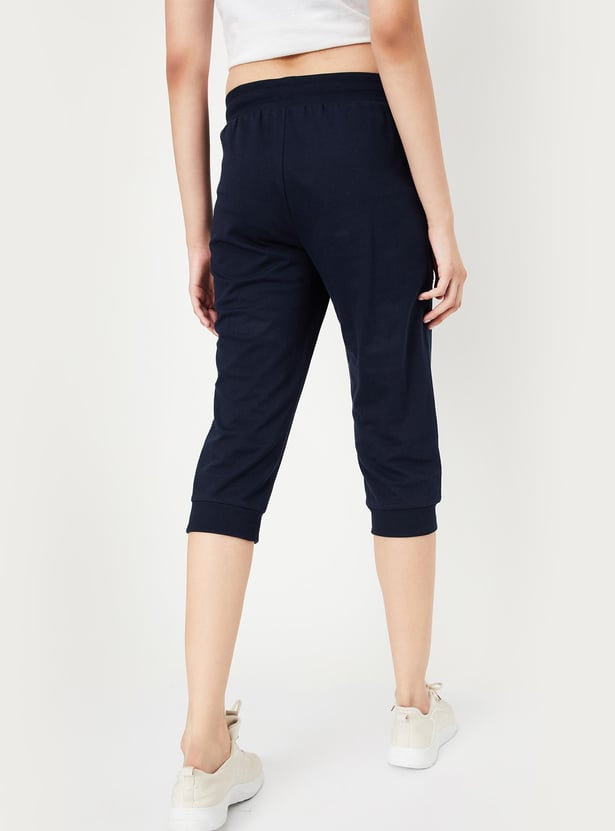 Women Solid Athleisure Capris