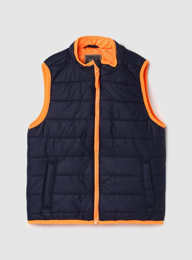 Boys Contrast Tipping Gilet