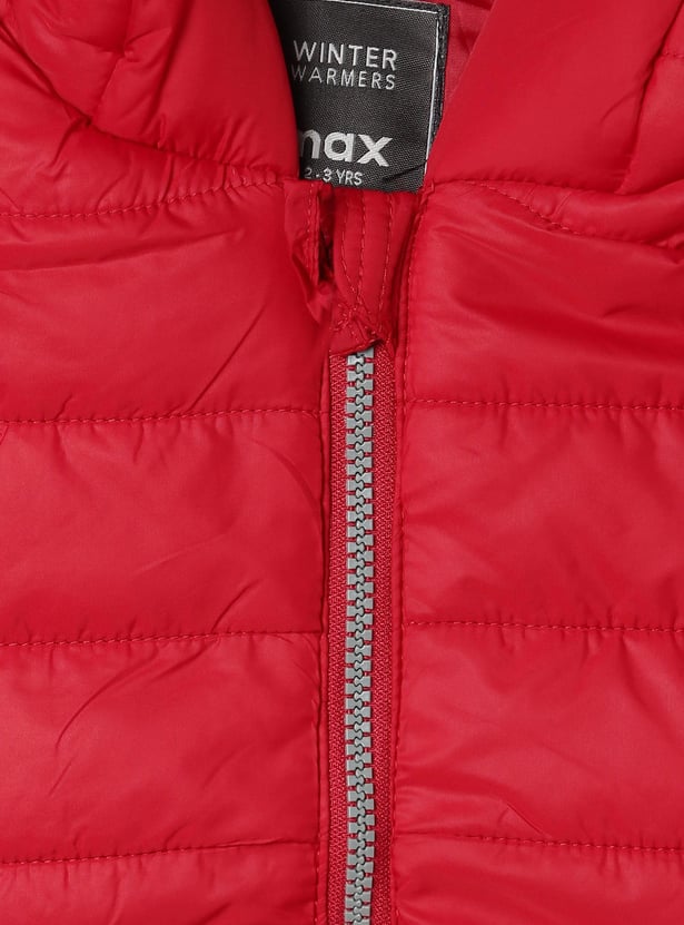 Boys Solid Hooded Gilet