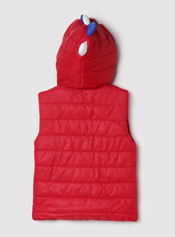 Boys Solid Hooded Gilet