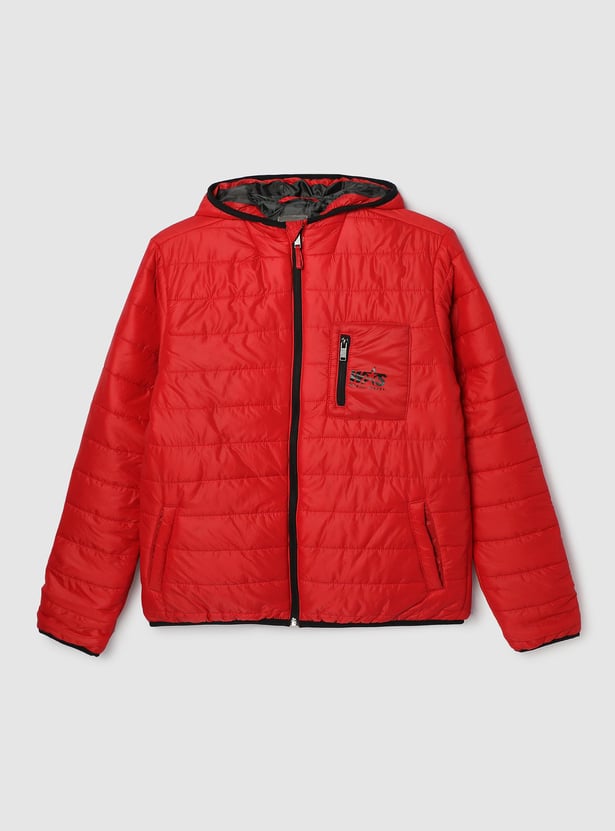 Boys Quilted Hooded Puffer Jacket