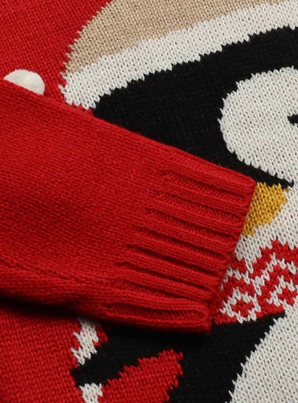 Girls Penguin Knitted Sweater