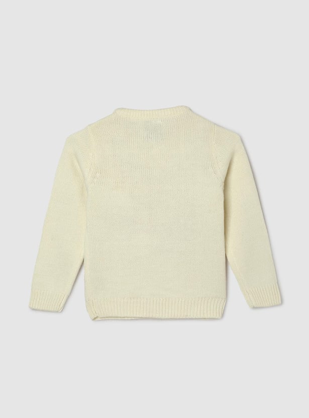 Girls Applique Detail Sweater
