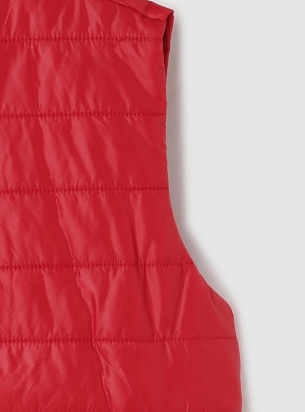 Boys Solid Hooded Gilet