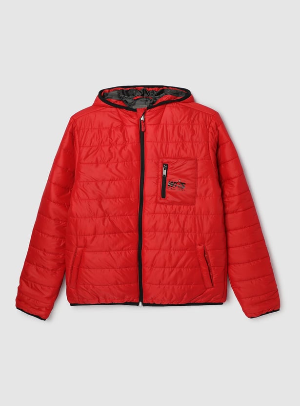 Boys Quilted Hooded Puffer Jacket