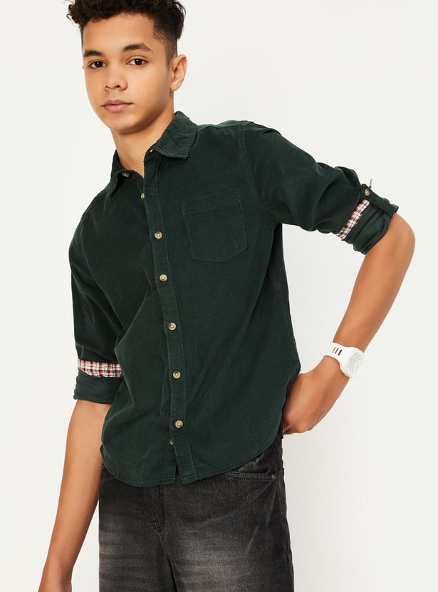 Boys Corduroy Casual Shirt
