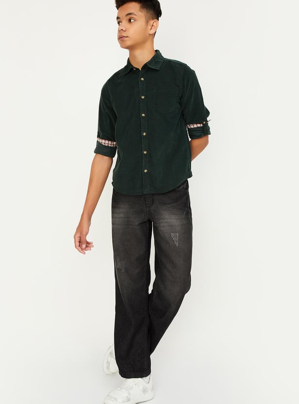 Boys Corduroy Casual Shirt