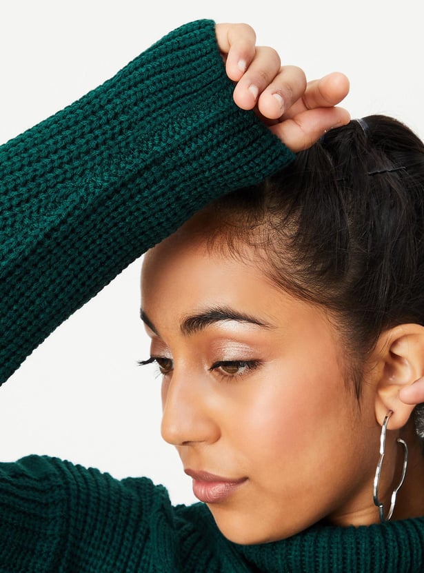 Girls Cable Knit Turtle Neck Sweater