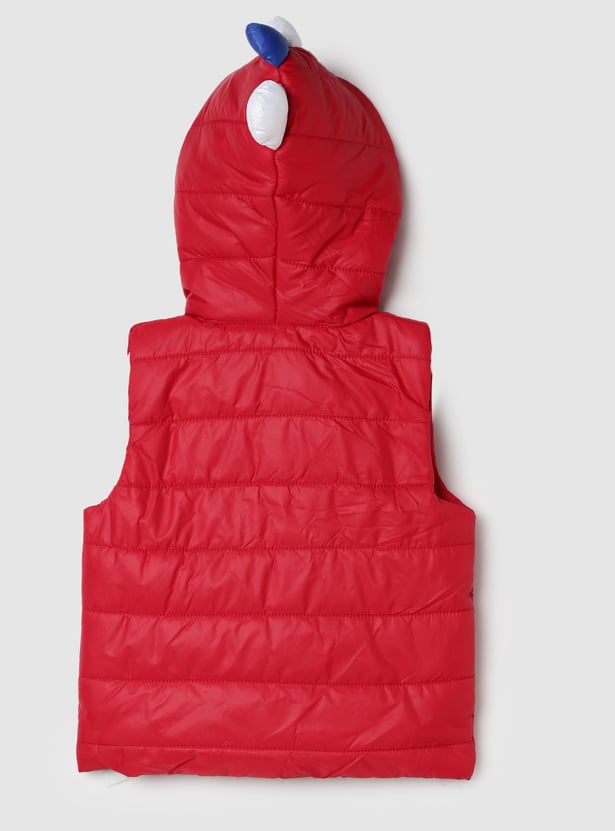 Boys Solid Hooded Gilet