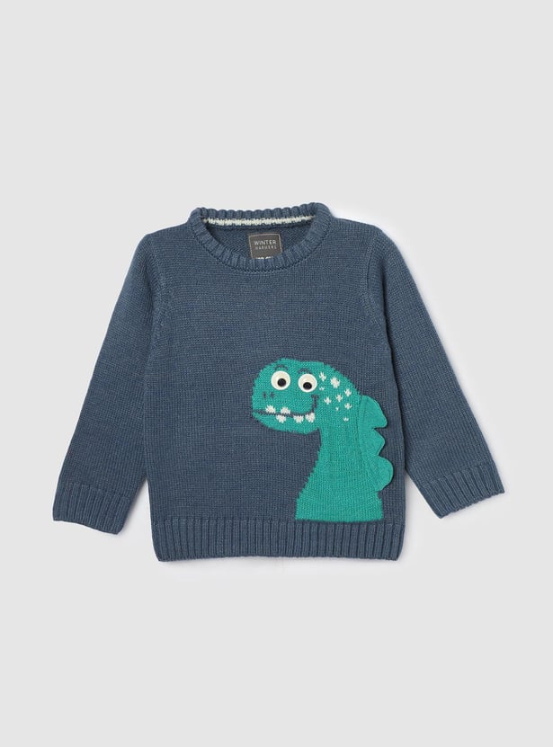 Boys Applique Detailed Sweater