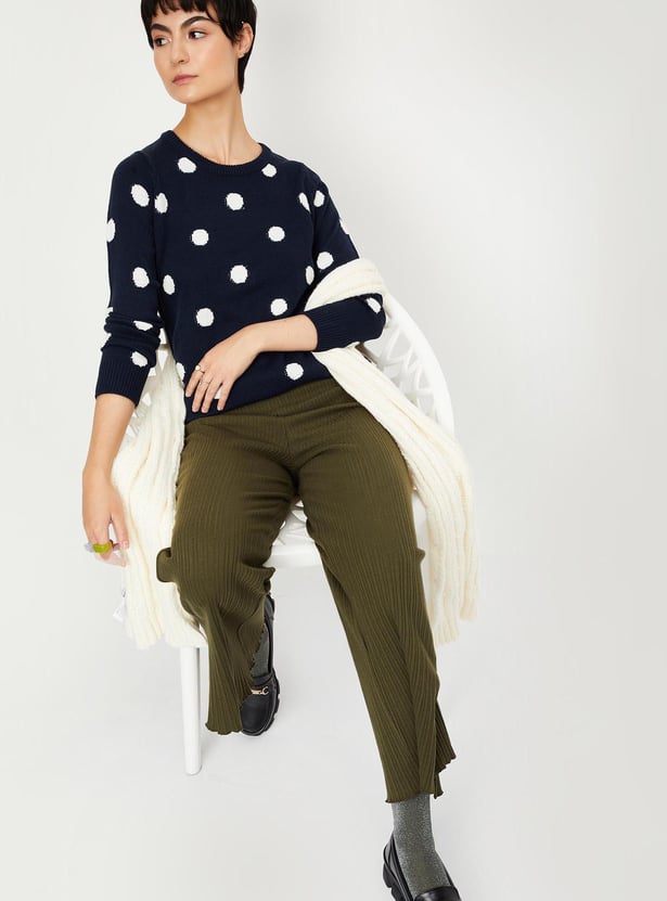 Women Polka Dot Sweater