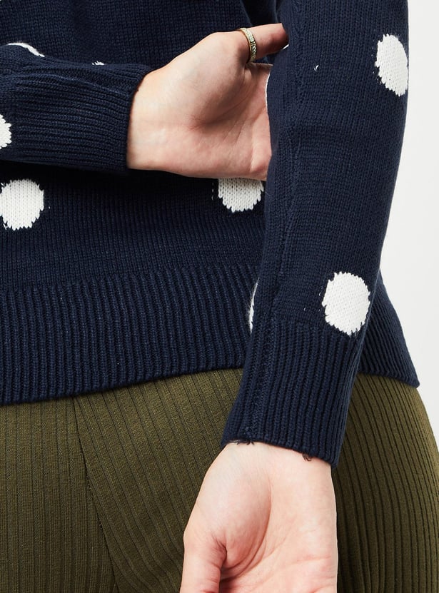 Women Polka Dot Sweater