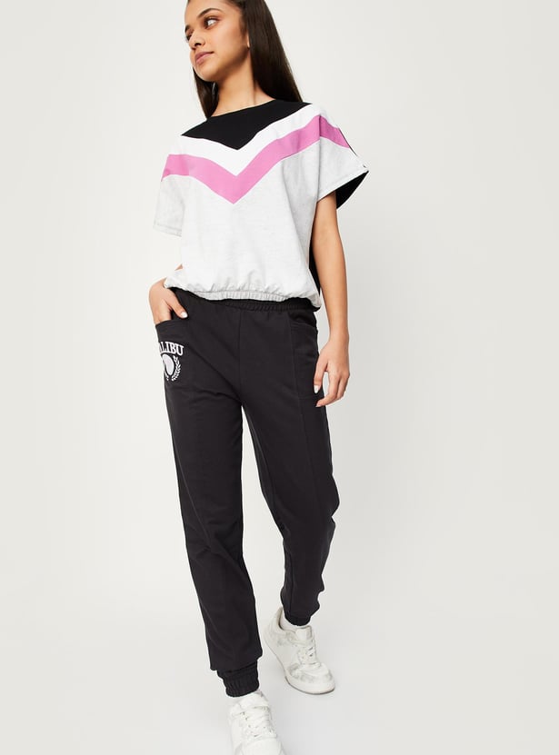 Girls Printed Elasticated Joggers