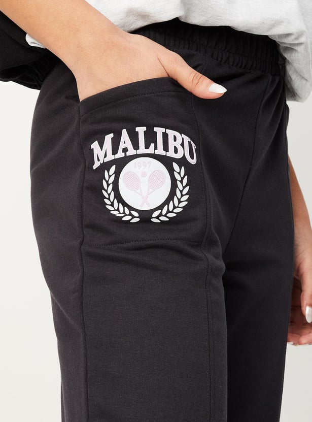 Girls Printed Elasticated Joggers