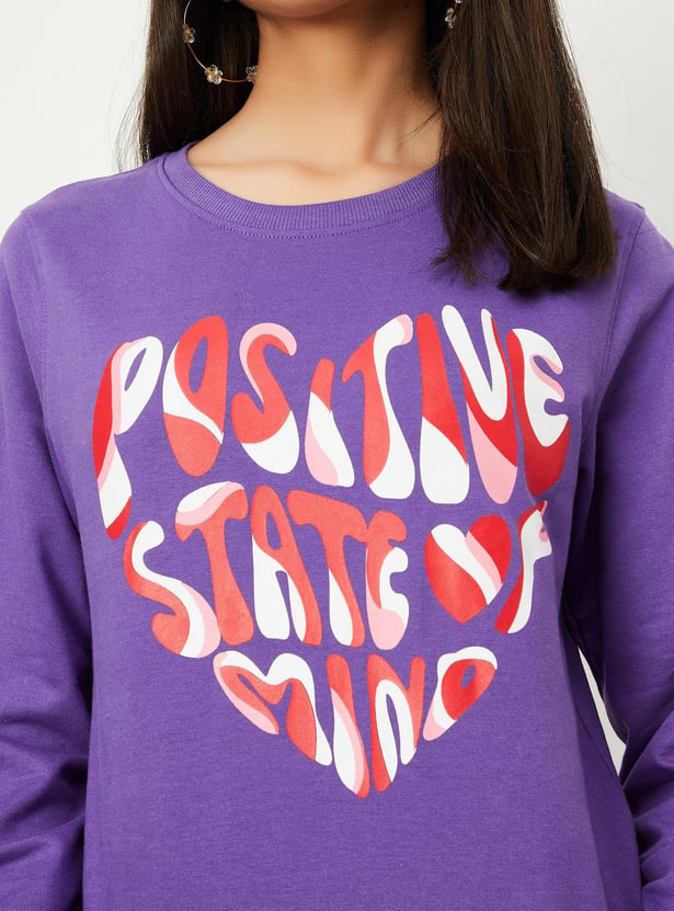 Girls Graphic Printed Sweatshirt