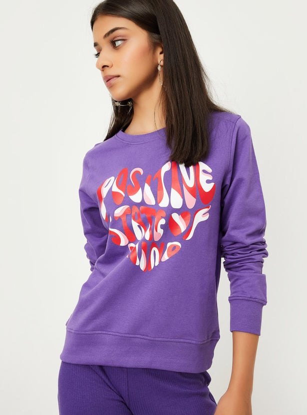 Girls Graphic Printed Sweatshirt