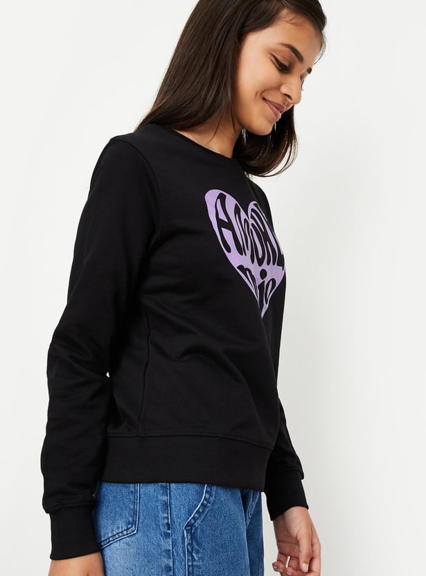 Girls Graphic Printed Sweatshirt