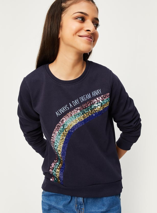 Girls Sequinned Sweatshirt