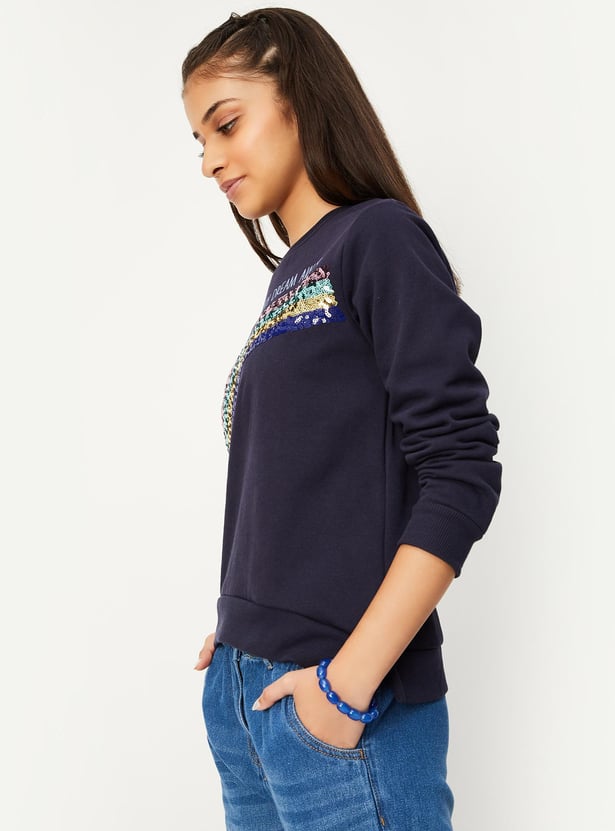 Girls Sequinned Sweatshirt