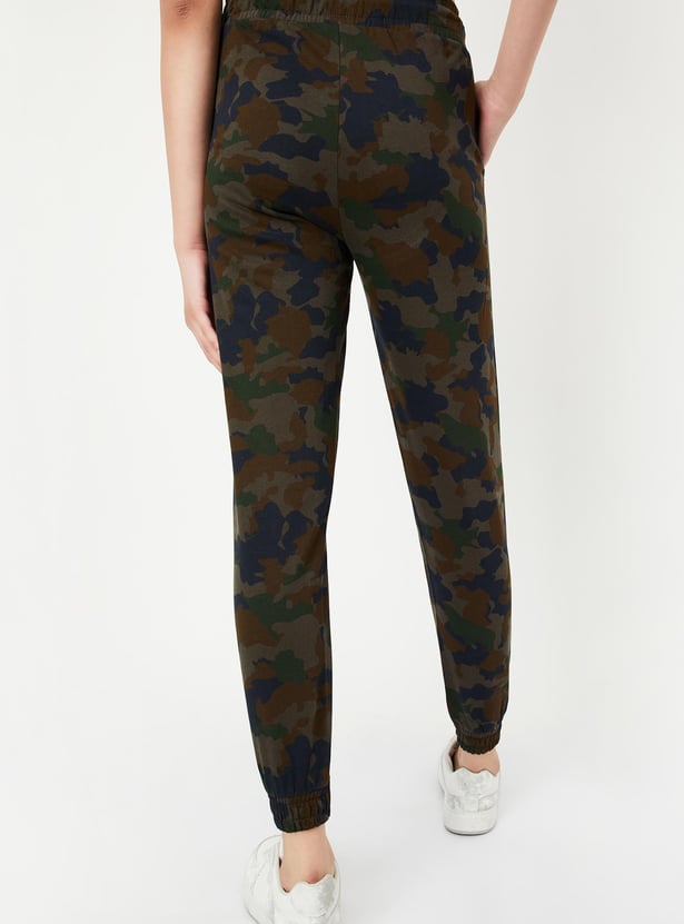 Buy Women Camouflage Printed Sports Joggers Online at just Rs