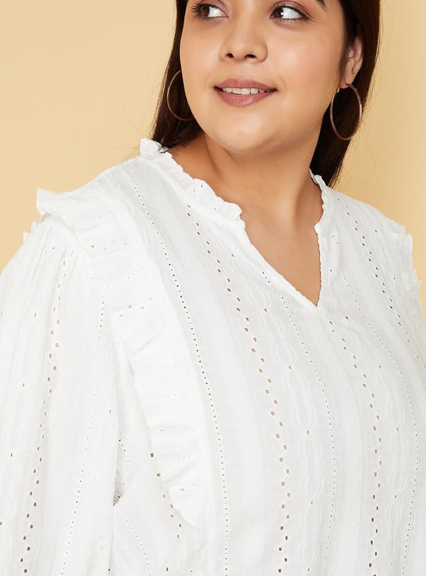 Women Schiffli Knit Top