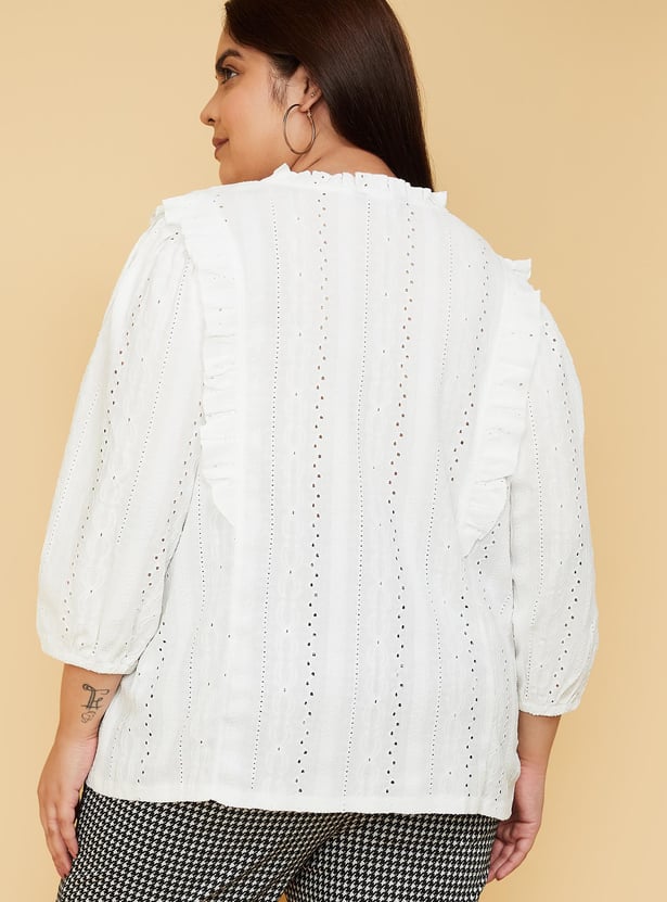 Women Schiffli Knit Top