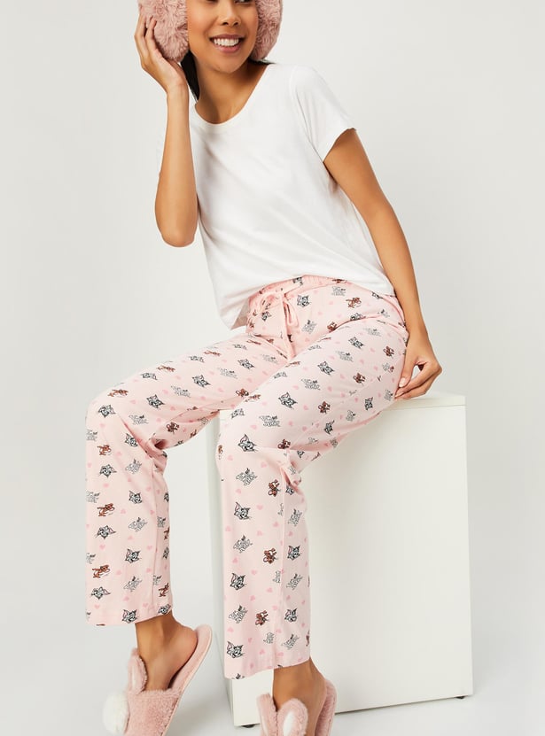 Buy Women Tom Jerry Printed Pyjamas Online at just