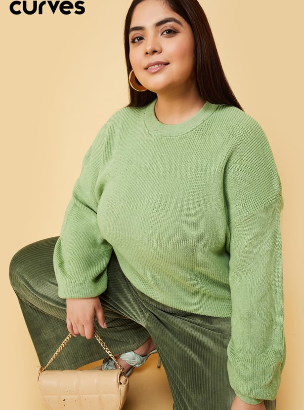 Women Knitted Lightweight Sweater - Main Image