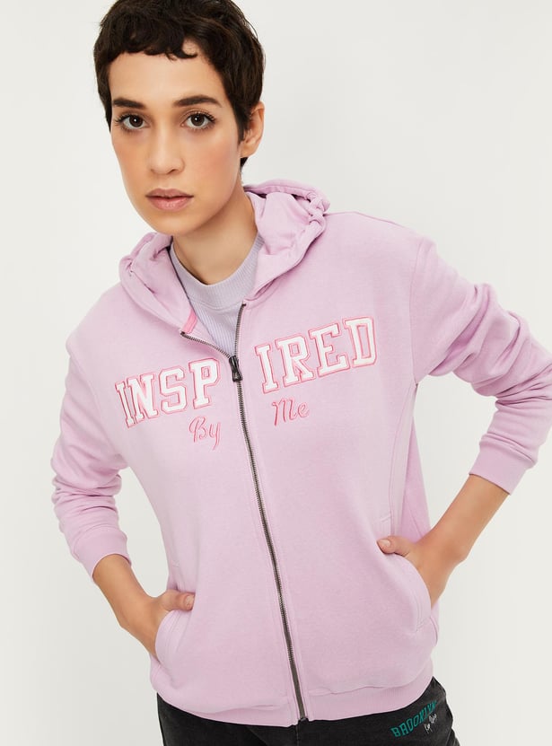 Women Embroidered Sports Sweatshirt