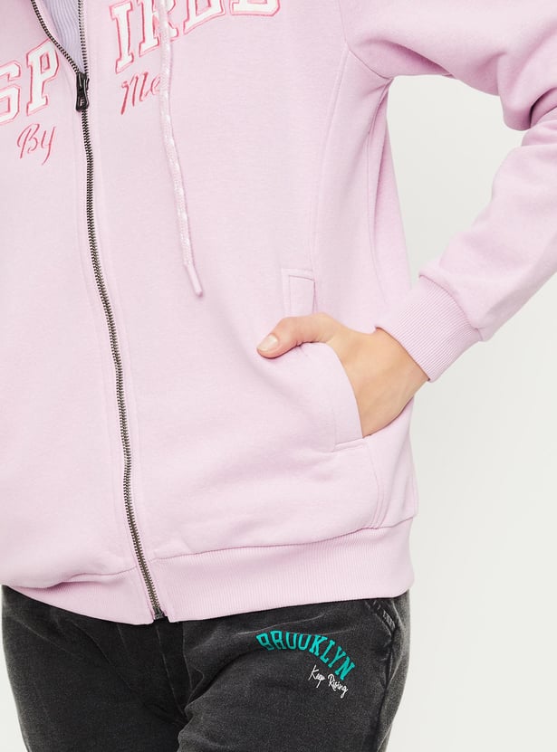 Women Embroidered Sports Sweatshirt