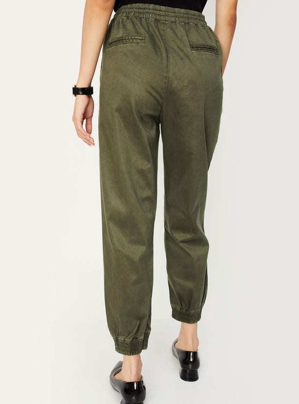Women Relaxed Fit Solid Joggers