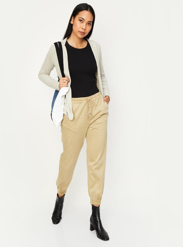 Women Relaxed Fit Solid Joggers