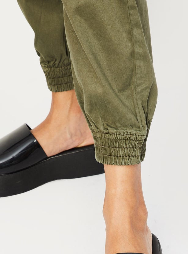 Women Relaxed Fit Solid Joggers