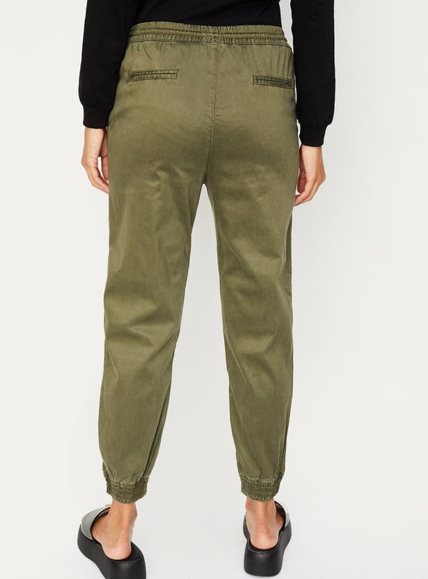 Women Relaxed Fit Solid Joggers