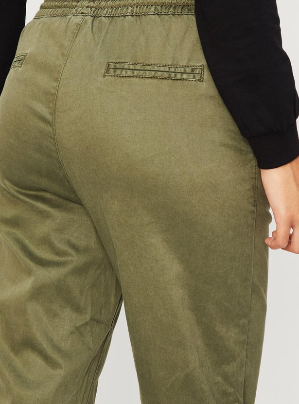 Women Relaxed Fit Solid Joggers