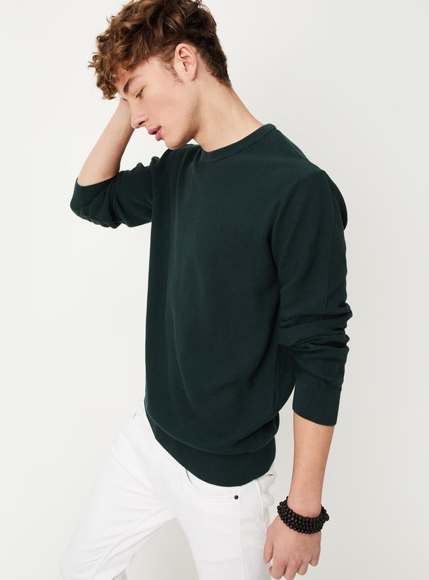 Men Knitted Slim Fit Sweater