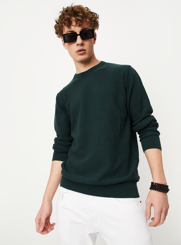 Men Knitted Slim Fit Sweater