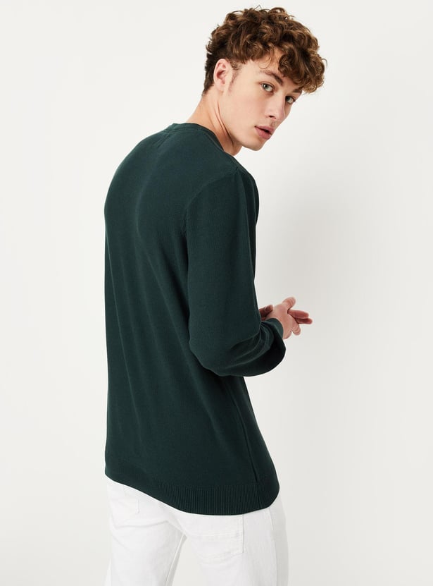 Men Knitted Slim Fit Sweater