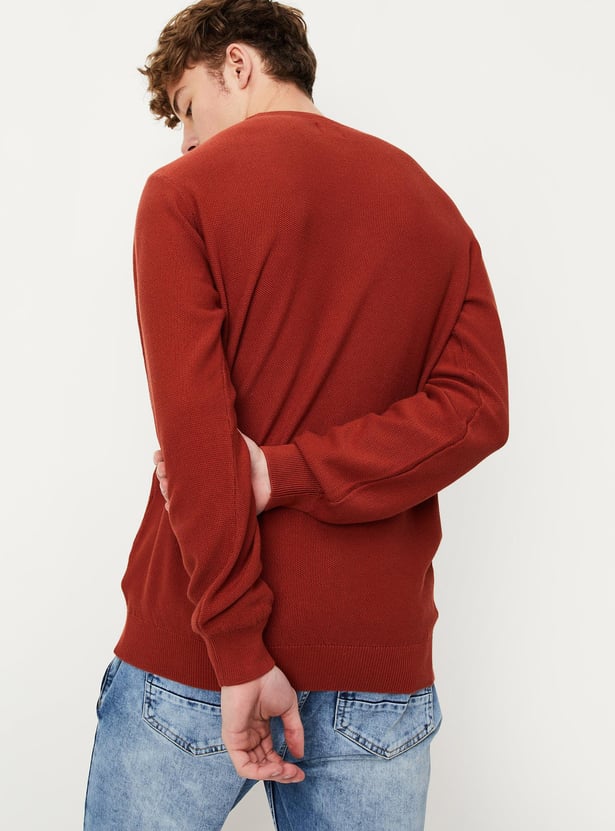 Men Knitted Slim Fit Sweater