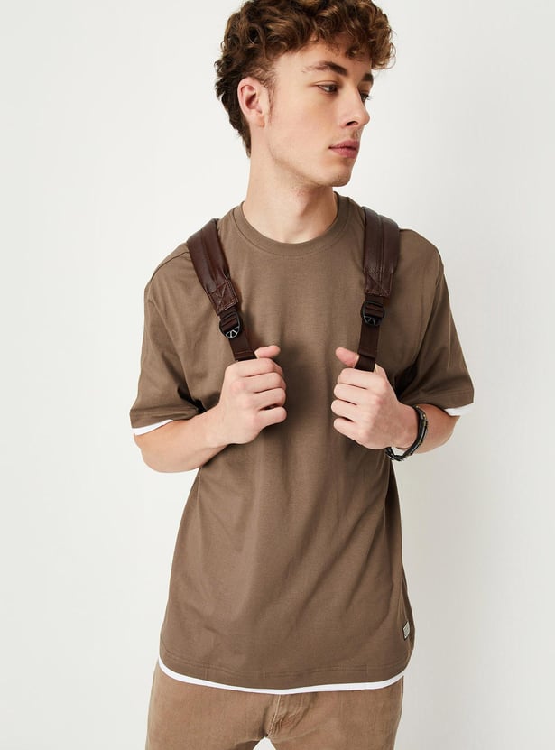 Men Solid Relaxed Fit T-shirt