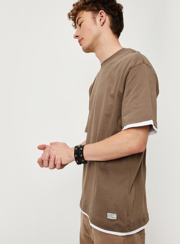 Men Solid Relaxed Fit T-shirt