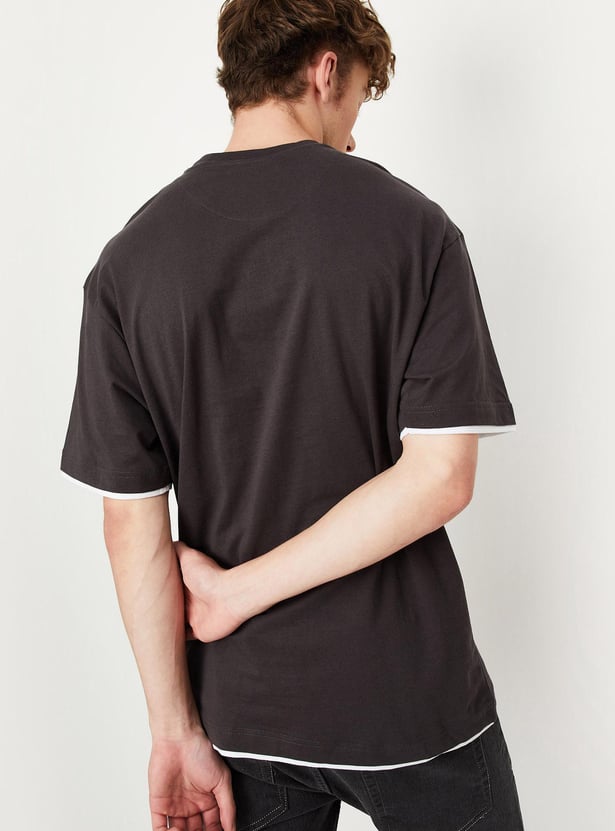 Men Solid Relaxed Fit T-shirt