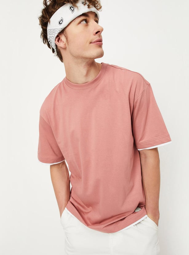 Men Solid Relaxed Fit T-shirt