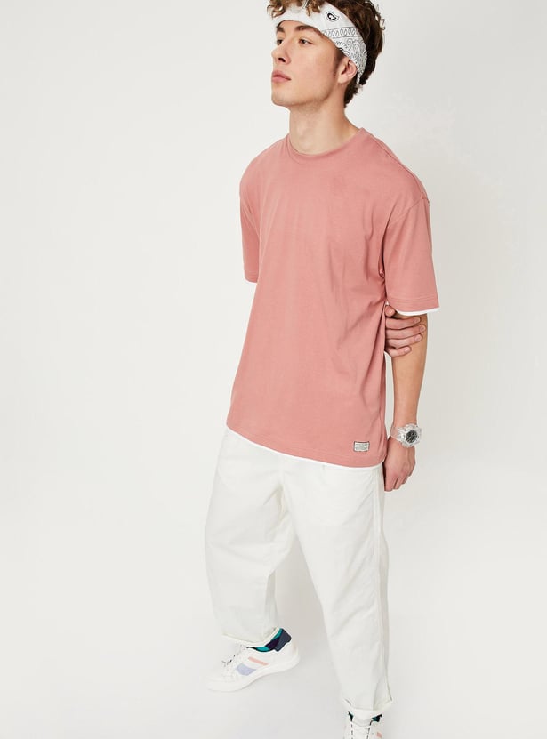 Men Solid Relaxed Fit T-shirt