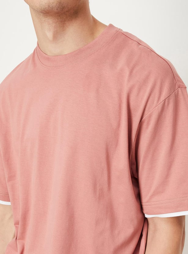 Men Solid Relaxed Fit T-shirt