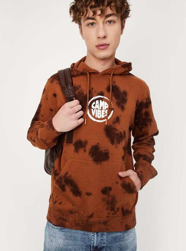 Men Tie & Dye Hooded Sweatshirt