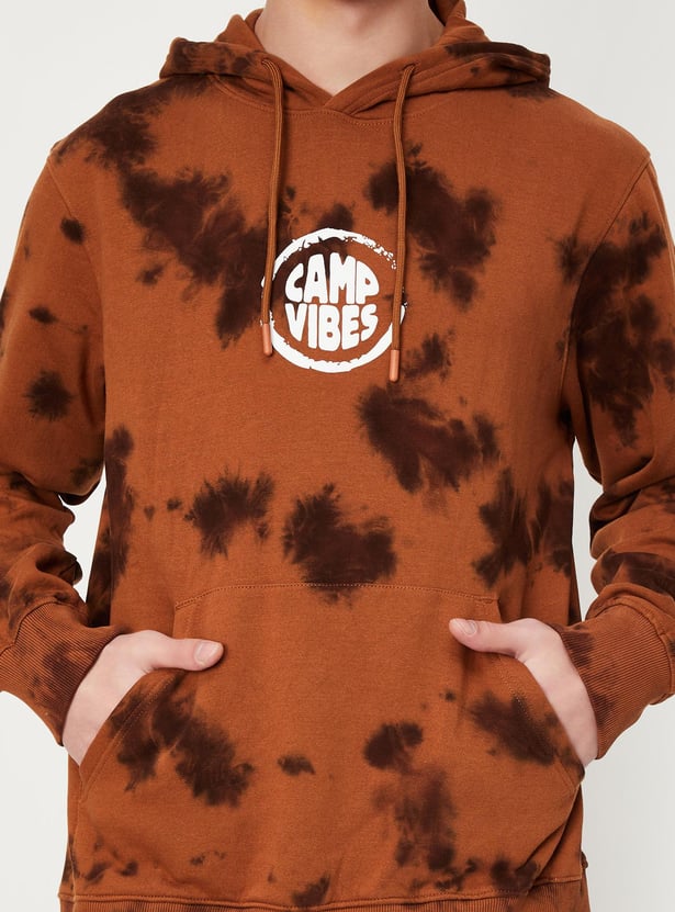 Men Tie & Dye Hooded Sweatshirt